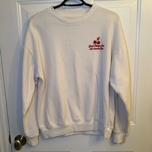 White & Red Sweater - Good Things All Around